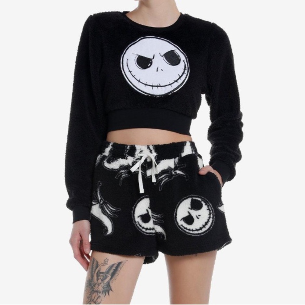Disney‎ The Nightmare Before Christmas Jack & Zero Sherpa Lounge Set Hot Topic